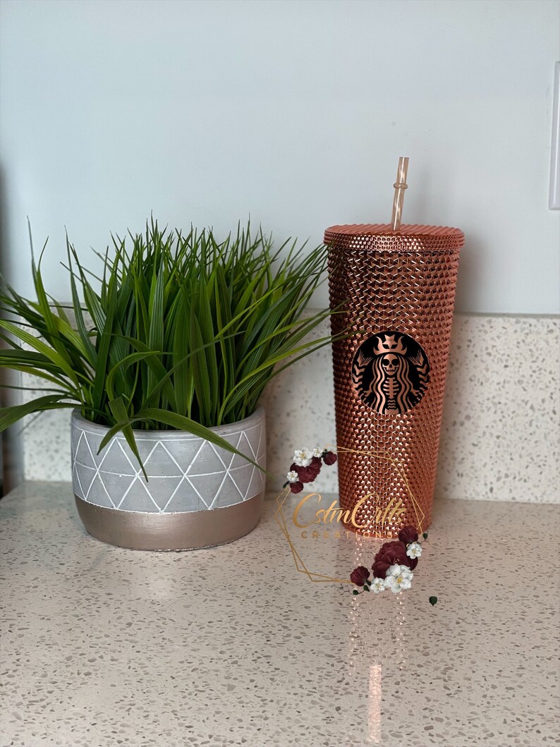 Chrome Studded Tumblers, Soft Touch Studded Tumbler, Xmas tumblers, 24oz double Wall Tumbler, 24 oz Double wall tumbler Matte Black Tumbler image 2