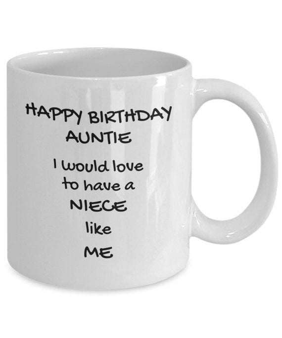 Happy Birthday Auntie Mug Happy Birthday Auntie Gift Happy Etsy