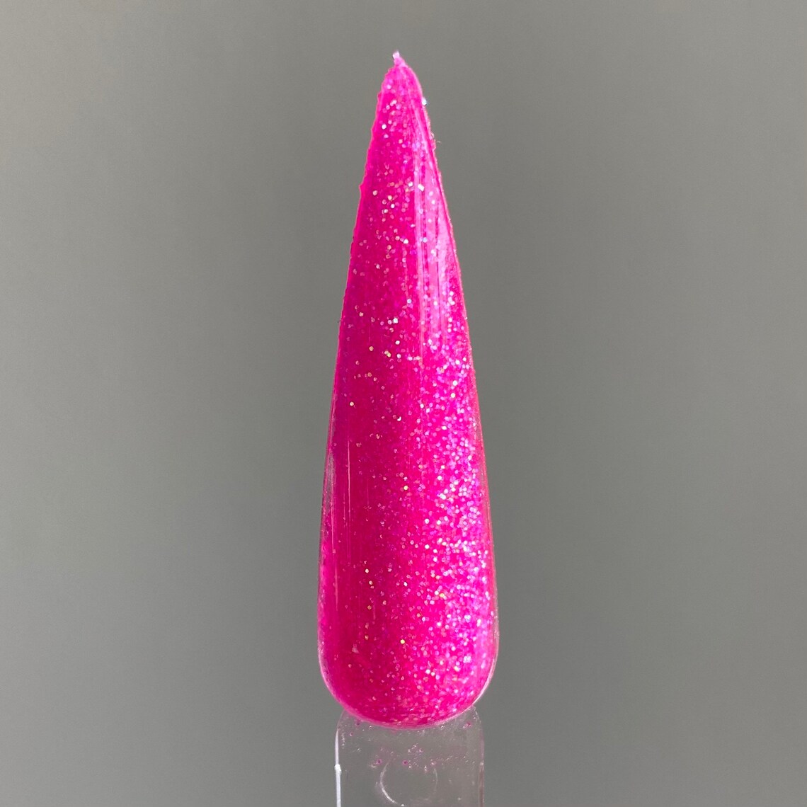 Neon Pink Glitter Acrylic Dip Powder Etsy