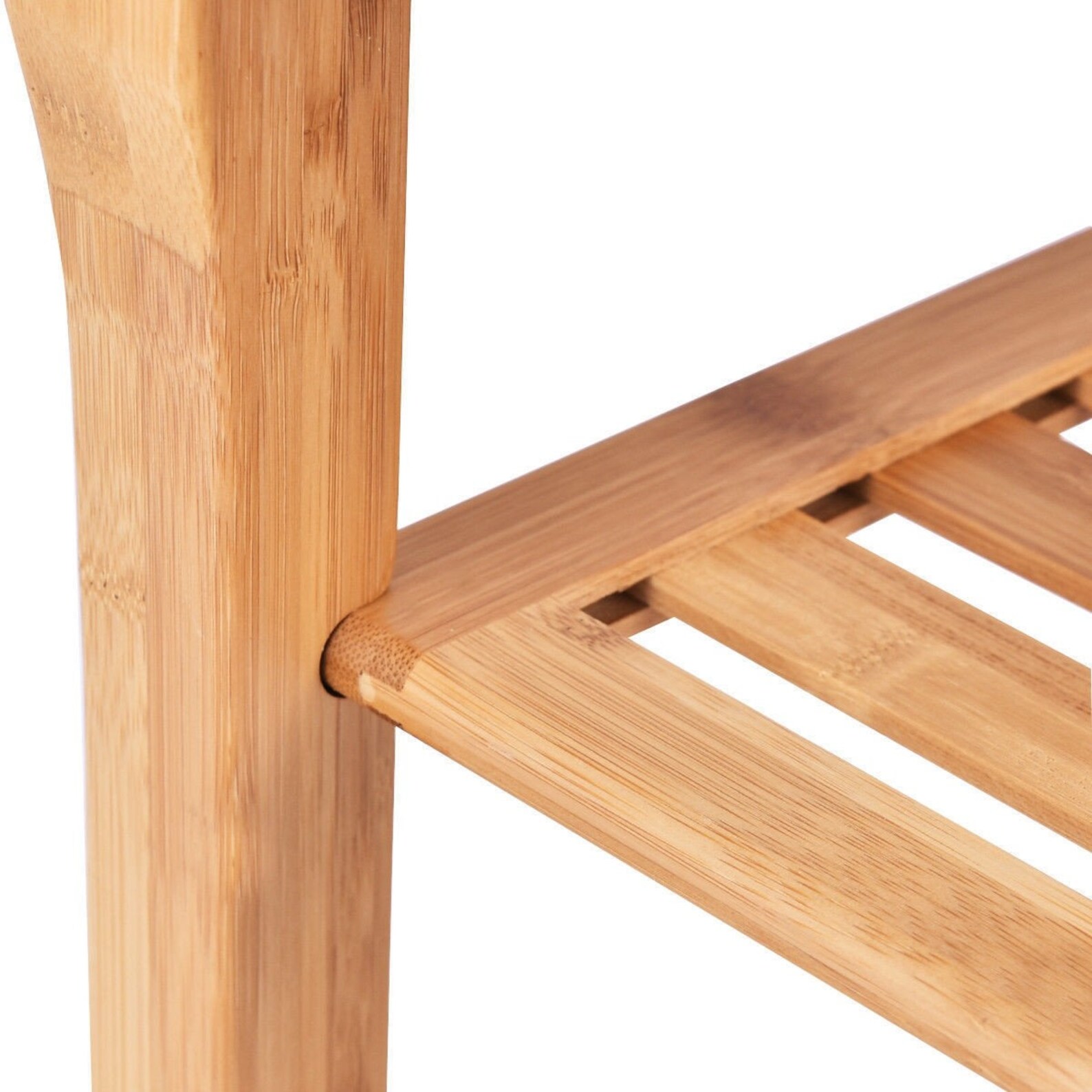 Solid Bathroom Bamboo Shower Chair Bench with Storage Shelf Etsy