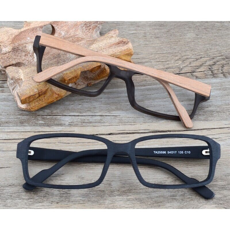 Unisex Clear Lens Acetate Imitation Wood Frame Glasses Optical Eyeglasses New Unisex Clear Lens Acetate Imitation Wood Frame Glasses Optical Eyeglasses New