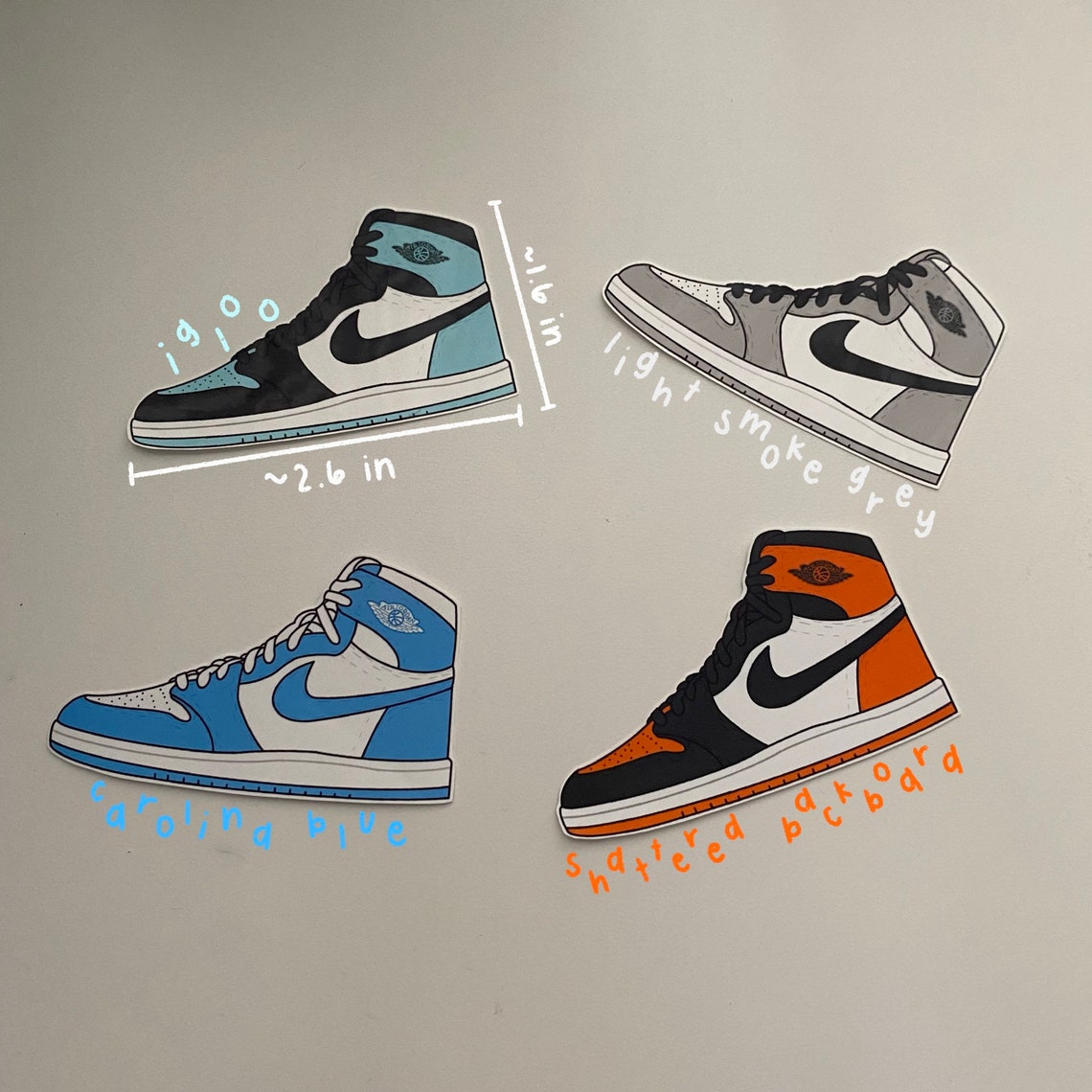 Air Jordan 1 Stickers - Etsy