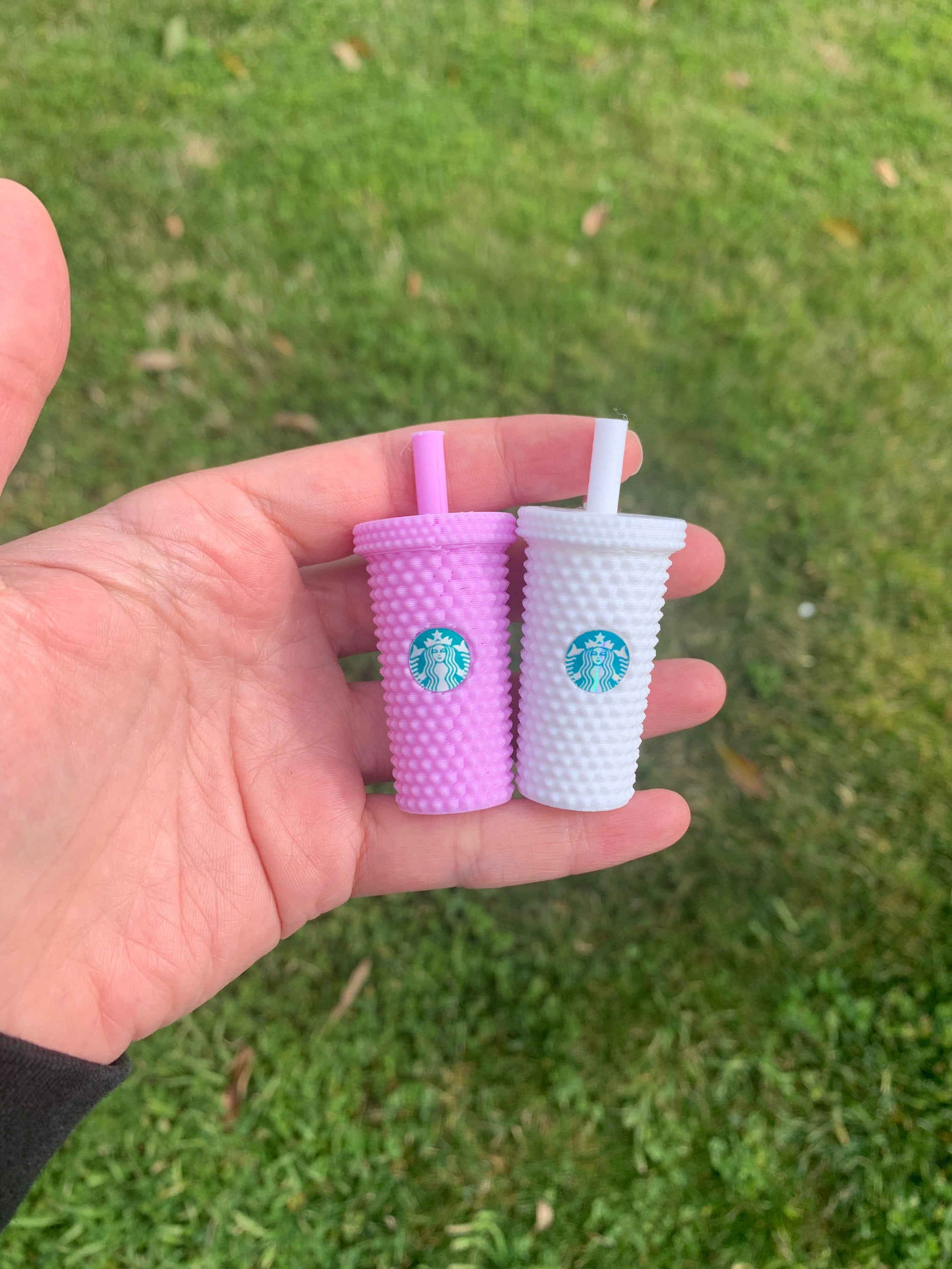 Starbucks Inspired Miniature Studded Tumbler Keychain 