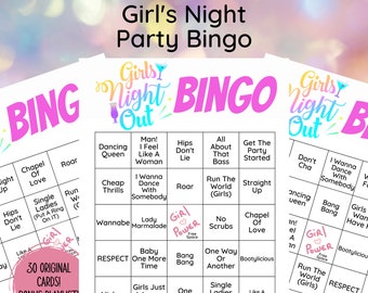 Jogo de Bingo para Noite das Meninas, Música para Festa, Playlist do Spotify (Download Digital)