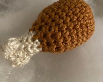 Mini Drumstick - Crocheted Catnip Toy