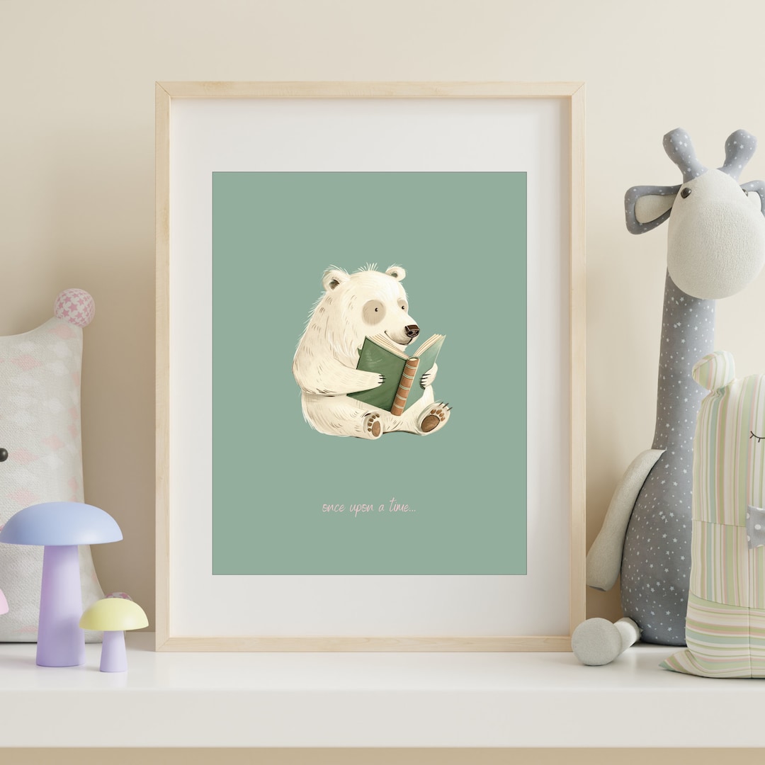 Fairytale Poster Cute Posters for Nursery Kids Wall Art Bear Posters ...