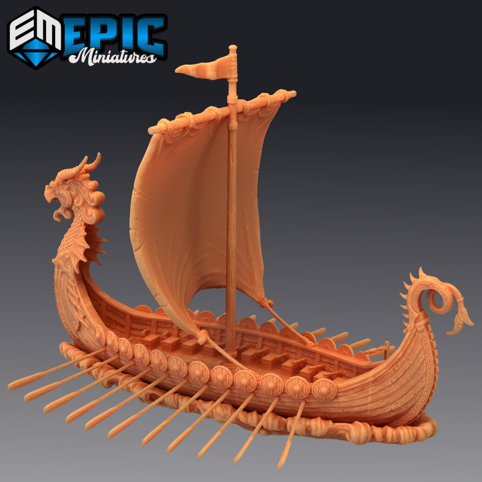 Viking Longboat by Epic Miniatures Etsy