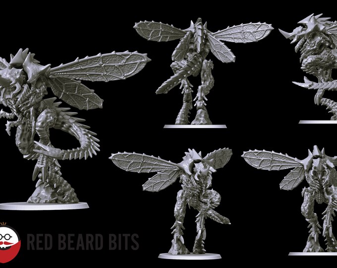 Xenoteras Despot Body - Grimdark Giant Bug Monster - War Gaming Proxy - Compatible with Plastic Kit weapons - Design by RedBeardBits