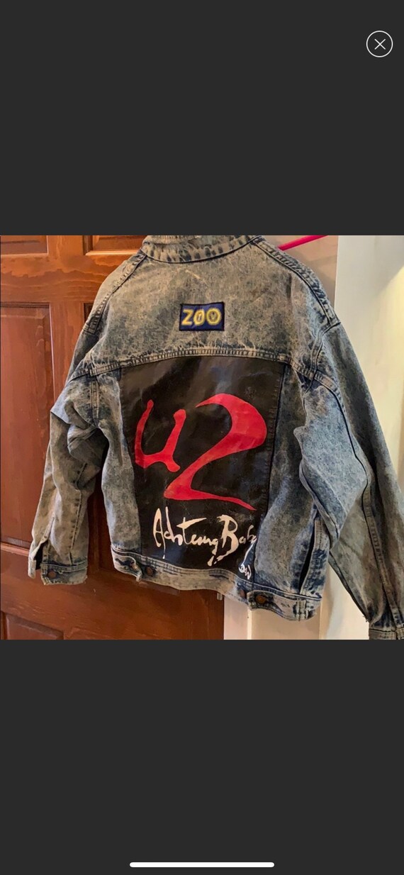 U2 Painted Denim Jacket “Achtung Baby”
