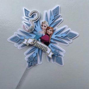 Frozen cake topper, Olaf cake topper, Frozen party, Frozen party theme, Froze party supplies, Ana and Elsa cake topper