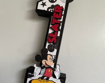 3D number mickey mouse, Mickey party supplies, Mickey party decoration, Mickey birthday party, Mickey mouse party theme, Mickey party decor