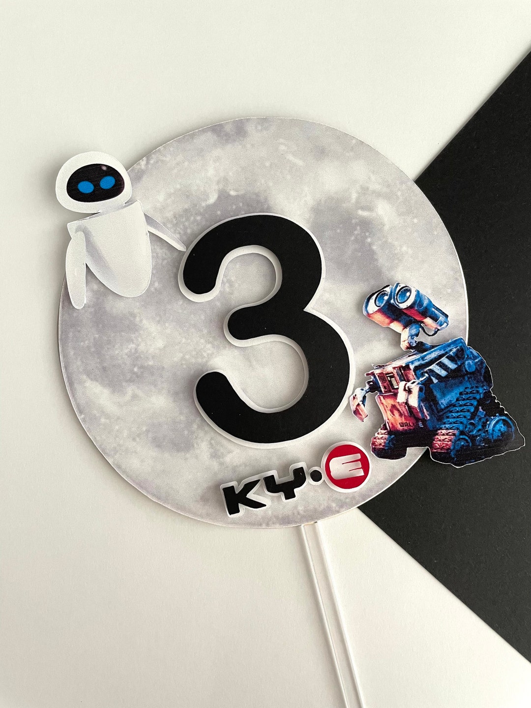 Walle Cake Topper, Walle Party Supplies, Eve Cake Topper, Walle