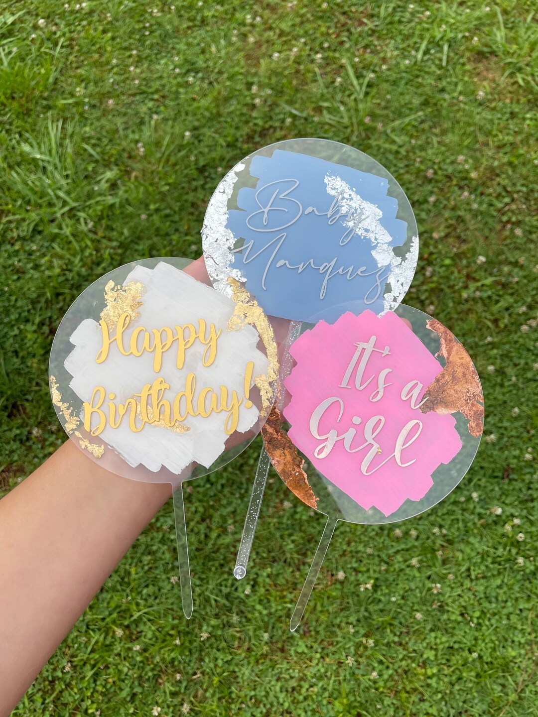 Custom Acrylic Cake Topper Acrylic Cake Topper Birthday Cake Etsy