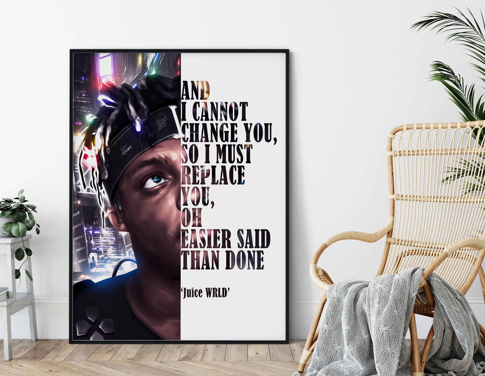 Juice Wrld Art Poster Canvas Print Custom Quote Print Etsy