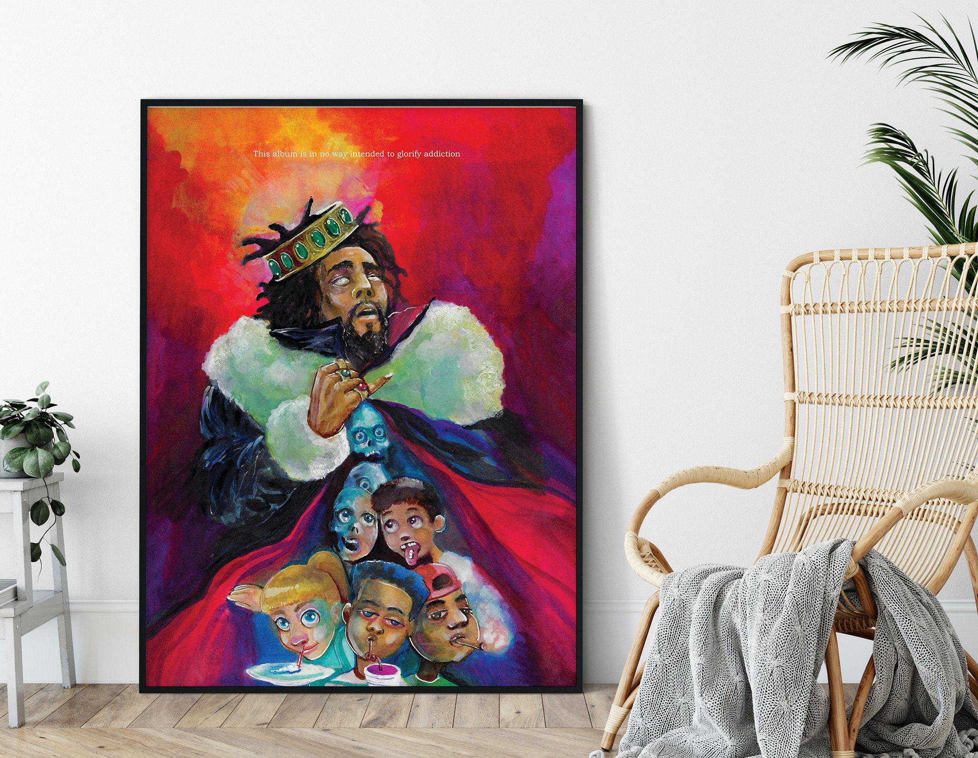 J Cole KOD Art Poster Canvas Print Home Decor Wall Etsy