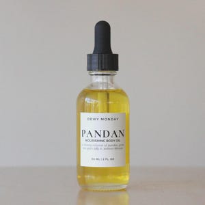 Pandan kroppsolja - asiatiskt inspirerade dofter | Gourmand vanilj kokosnöt | Mjukgörande hudvård | Vegansk