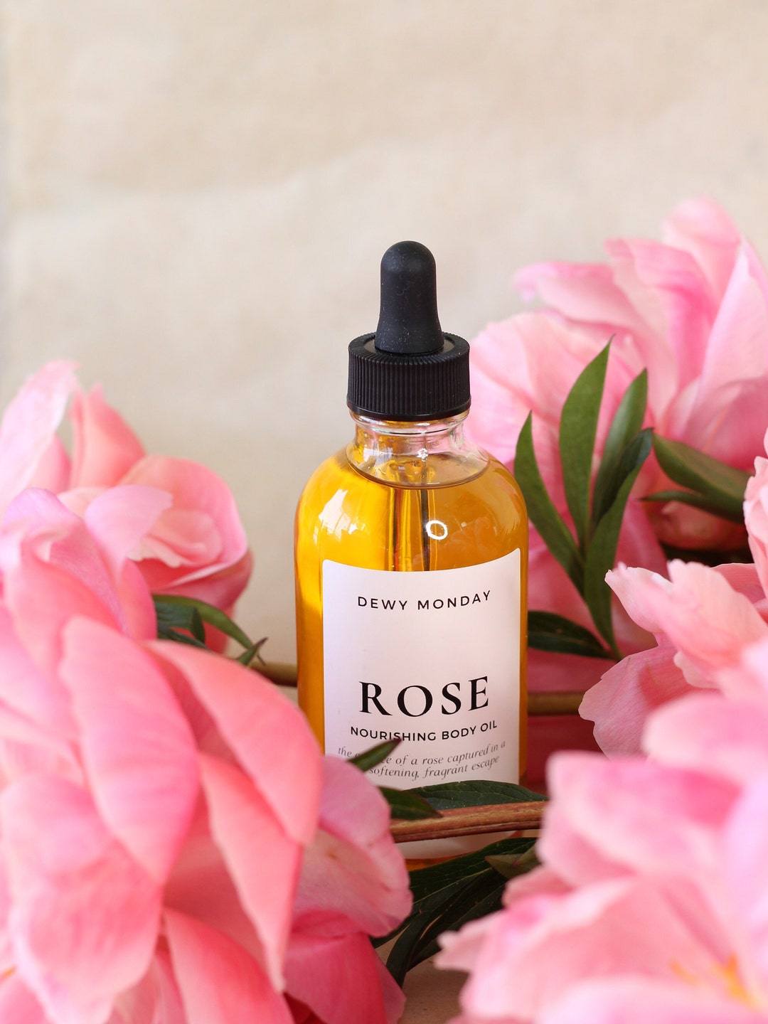 Rose Infused Body Oil After Shower Bath Oil With Rosehip Oil Jojoba Oil Massage Oil Rose Scented