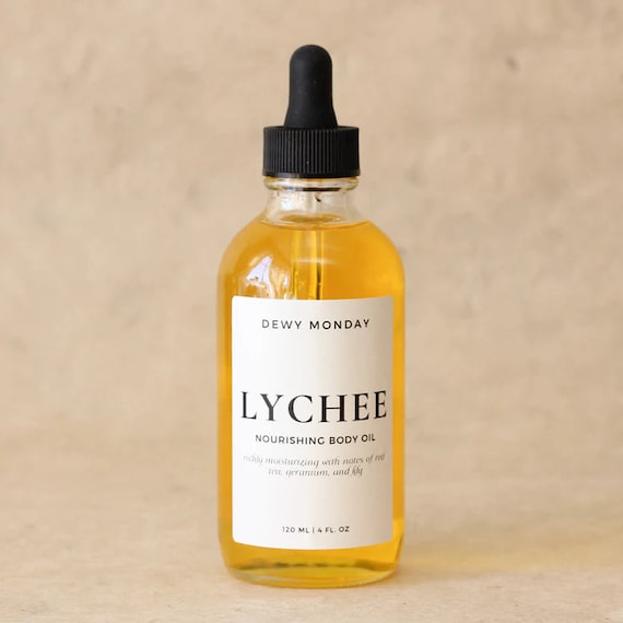 Lychee Coconut Body Oil: Tropical Scented, Nourishing Skincare