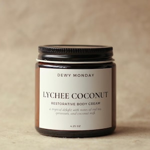 Lychee Coconut Luxurious Body Butter | Asian Inspired Scents Body Cream Moisturizer | Skincare Unique Gifts for her | Self Care Spa Gifts