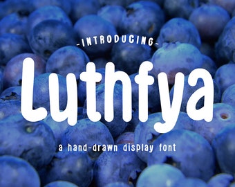 Luthfya - handgeschreven lettertype, schoollettertype, handschriftlettertype, logolettertype, vet lettertype