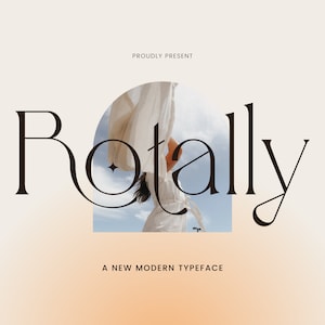 Rotally - Police Boho, Police Groovy, Police rétro, Police moderne, Police de marque, Police de mariage, Police Canva, Police Procreate, Police Cricut