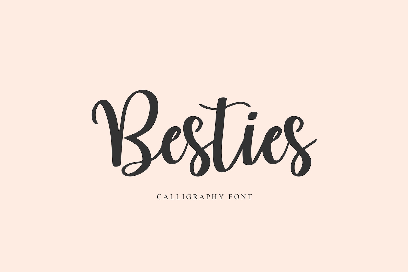 Besties Font Calligraphy Fonts, Handwritten Font, Boho Font