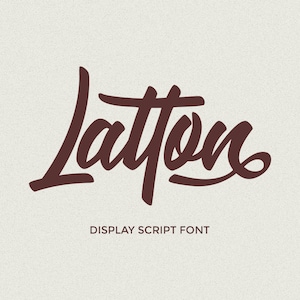 Latton - Script Font, police rétro, police manuscrite, police audacieuse, police hipster, police calligraphique, police de lettrage, polices de fantaisie, police groovy