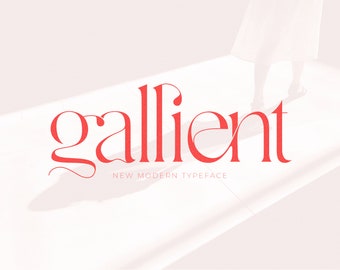 Gallient Font - Serif Font, Modern Font, Boho Font, Branding Font, Swash Font, Fonts for Cricut, Bohemian Fonts, Retro Font