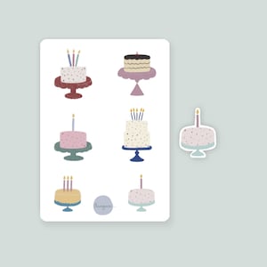 Sticker Bogen | Geburtstag Torten & Törtchen