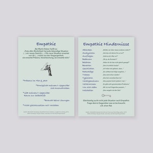 Karte A6 | GFK Empathie, Gewaltfreie Kommunikation (in Anlehnung) | Recyclingpapier mit Ökofarbe doppelseitig bedruckt