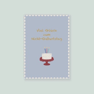 Postkarte | Viel Glück zum Nicht-Geburtstag | Recyclingpapier & Ökodruck