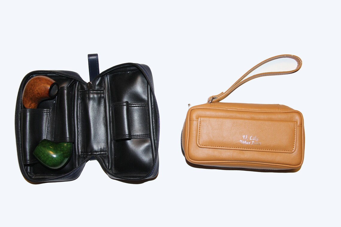 Tobacco Smoking Pipe Case Tobacco Pipe Bag for 2 Pipes Pouch Etsy