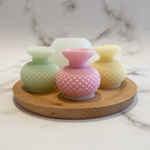 1.7&quot;x1.7&quot;x1.7&quot;/1 Cavity SMALL Vase Silicone Mold/ Vase Silicone Soap Mold/ Vase Resin Mold/ Vase Candle Mold/Round Silicone Mold