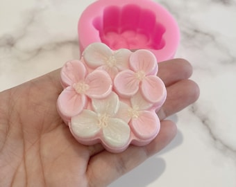 2"x2"x1"/1 Cavity Little Flower Silicone Mold/ 3D Flower Silicone Soap Mold/ Flowers Soap Mold/ Flower Candle Mold/