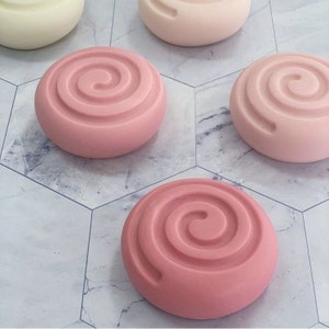 2.8" Diameter /6 Cavities Spiral Circle Silicone Mold/ Circle Silicone Soap Mold/ Spiral Soap Mold/ Circle Round Mold/ Circle Candle Mold