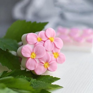 2.5&quot;x2.5&quot;x1&quot;/1 Cavity Flower Silicone Mold/ 3D Flower Silicone Soap Mold/ Flowers Soap Mold/ Flower Candle Mold/