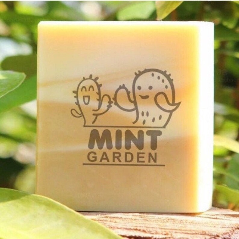 S012 Cactus with Text Mint Garden Soap Stamp Handmade Cookie Stamp Resin Stamp