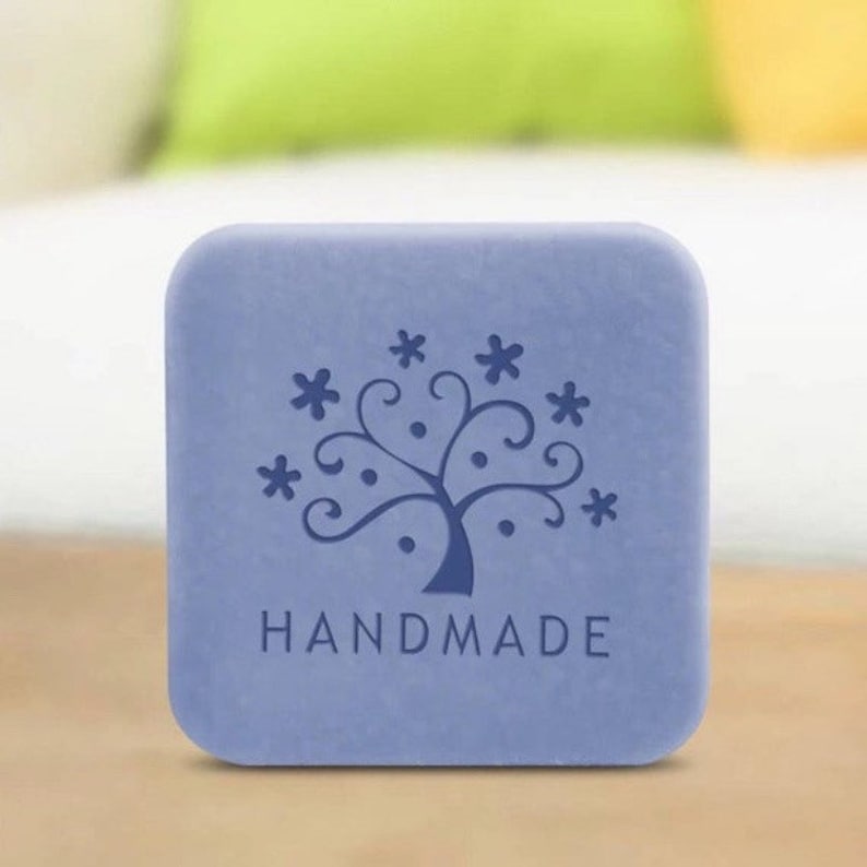 S003 Stars Tree with Text Handmade Soap Stamp Handmade Cookie Stamp Resin Stamp