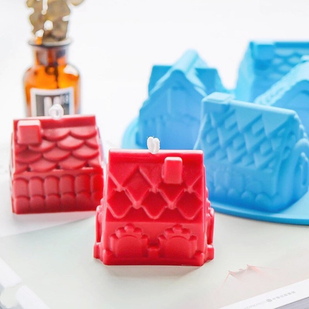 2.75x2.7x2.5/6 Cavities House Silicone Mold/ House Silicone Soap Mold