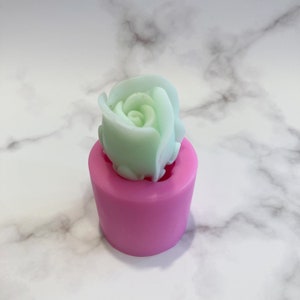 1.5&quot;x1.5&quot;x2&quot;/1 Cavity Rose Flower Silicone Mold/ 3D Flower Silicone Soap Mold/ Flowers Soap Mold/ Flower Candle Mold/