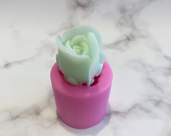 1.5"x1.5"x2"/1 Cavity Rose Flower Silicone Mold/ 3D Flower Silicone Soap Mold/ Flowers Soap Mold/ Flower Candle Mold/