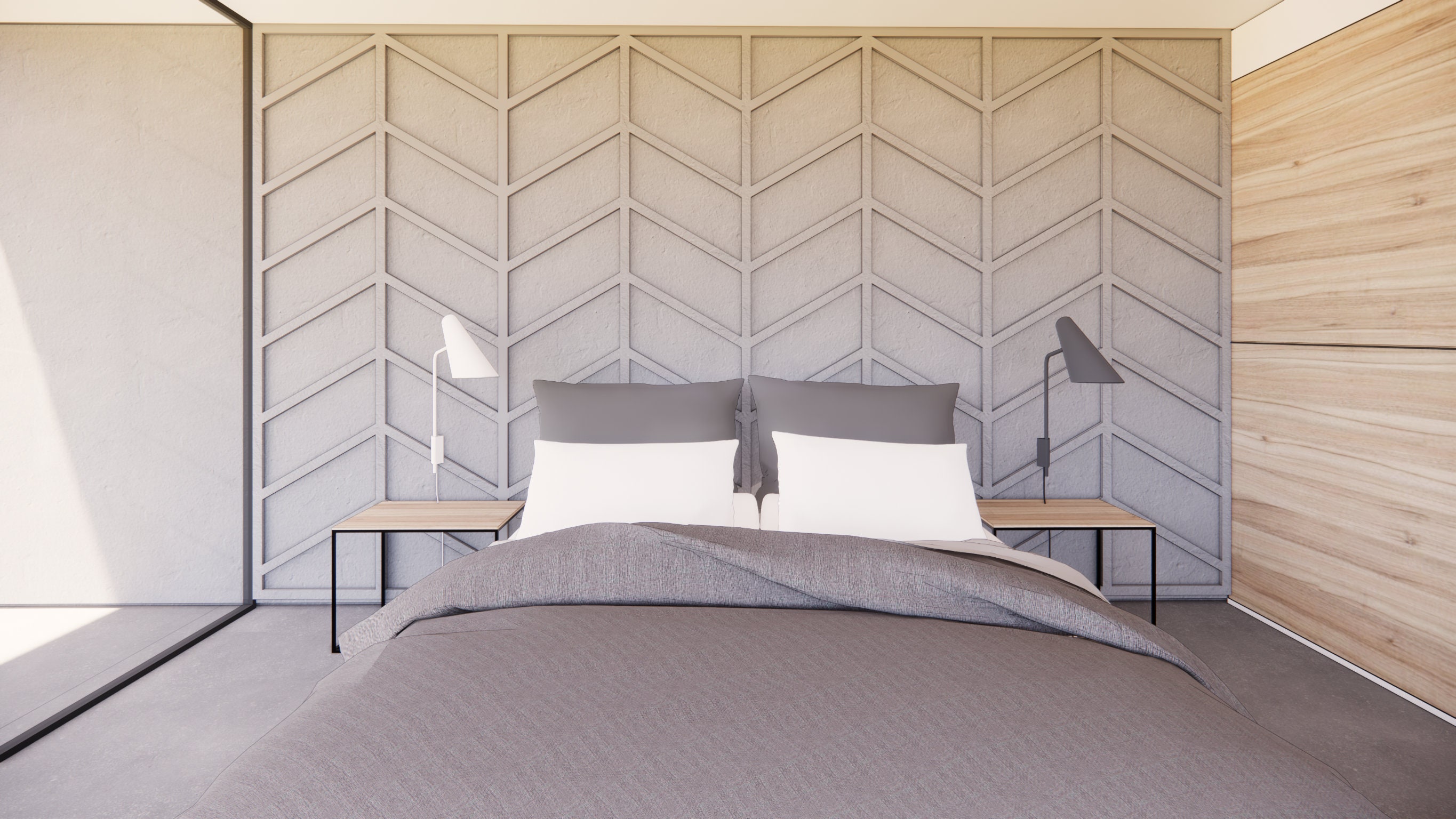 DIY Chevron Herringbone Wood Accent Feature Wall Design Etsy UK