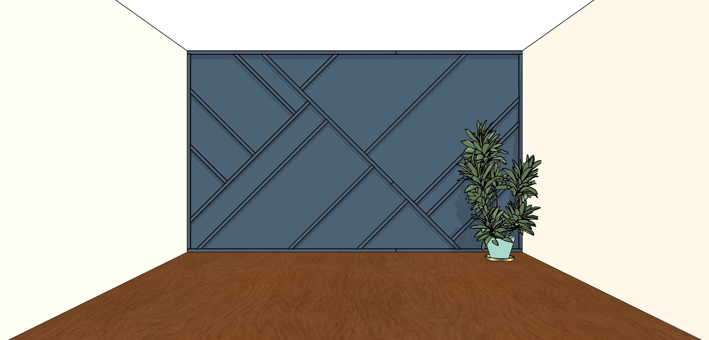 Geometric Wood Accent Wall Plans Design and Installation Etsy