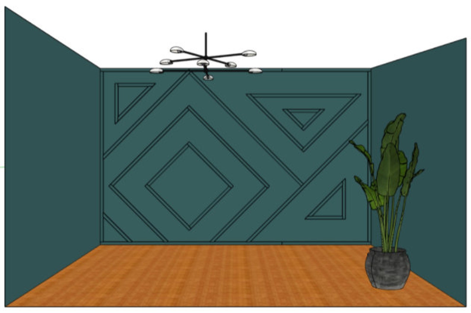 Custom Geometric Wood Accent Wall Plans Design and Etsy