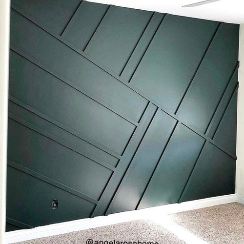 DIY Feature Accent Wall Plans Measurements and Installation Etsy Canada