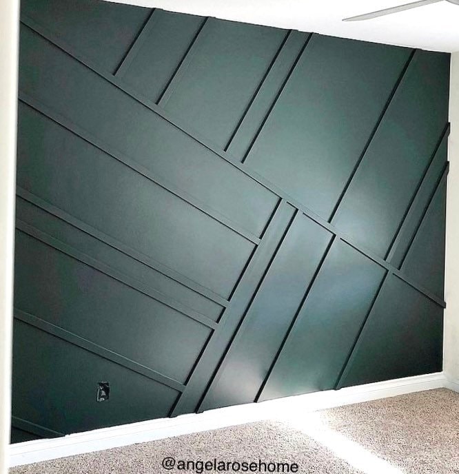 DIY Geometric Accent Feature Wall Plans Design and Etsy