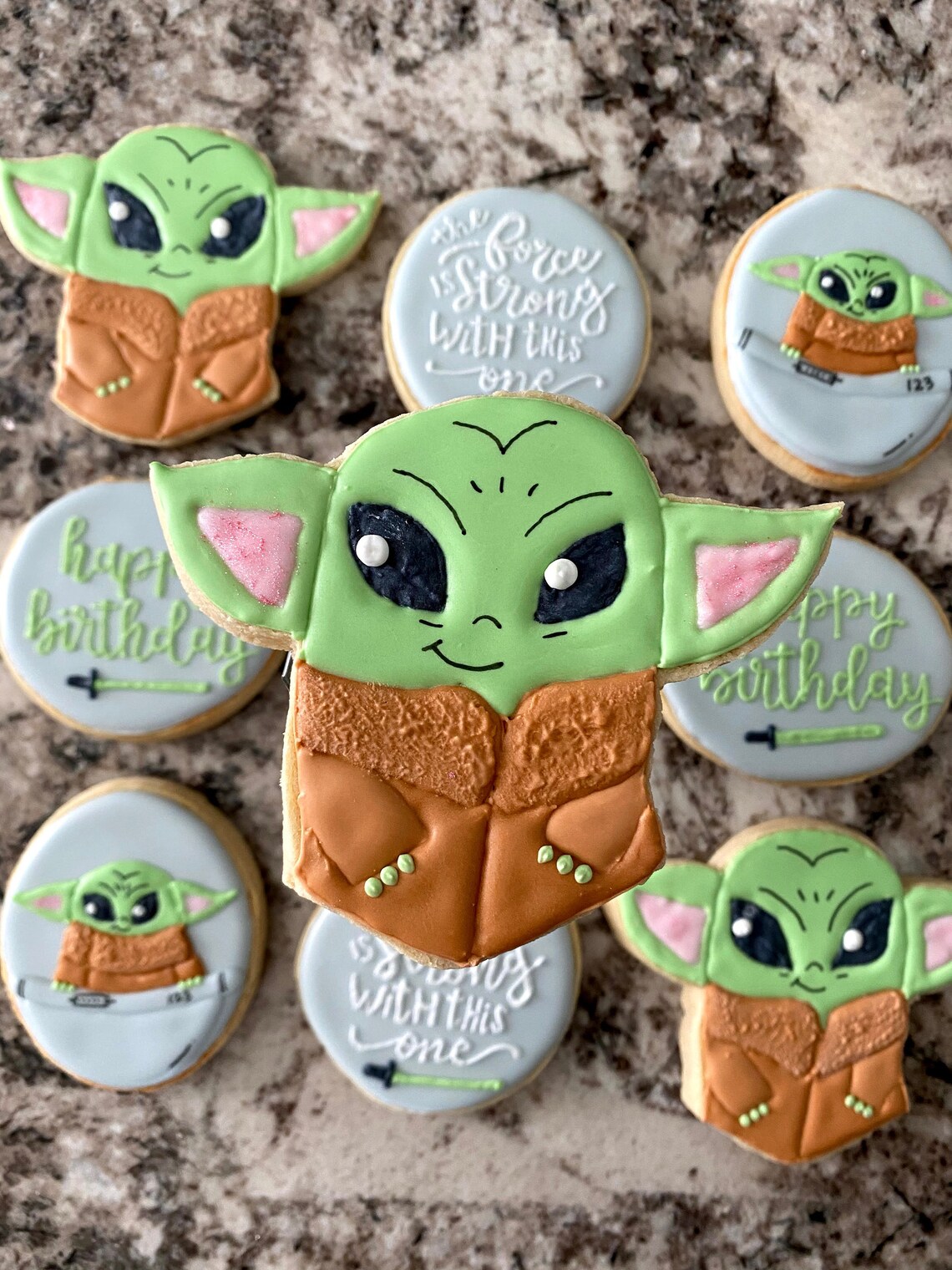 Baby Yoda birthday cookies Etsy