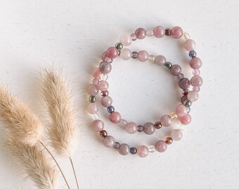 BERRY QUARTZ Gemstone Bracelet | gemstones | gemstone jewelry | aromatherapy | beaded bracelets | beaded bracelet