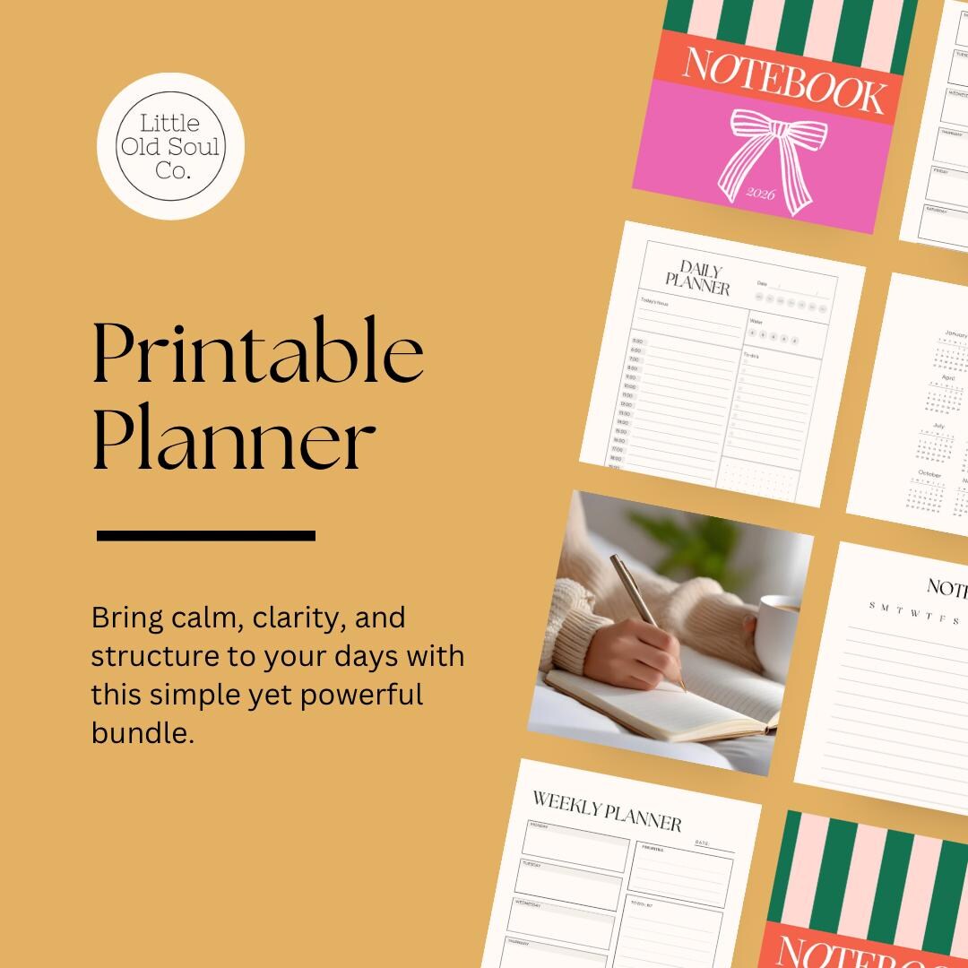 Minimalist Printable Planner Bundle | Daily, Weekly, Monthly (PDF) - Etsy