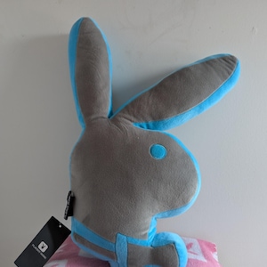 Playboy Original Bunny Shaped Pillow - Gray and blue